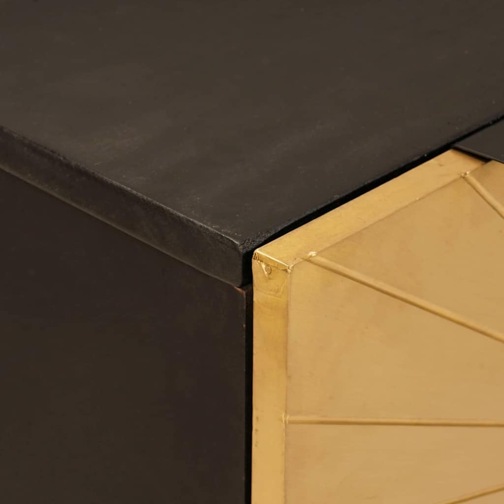 Sideboard 2 pcs Schwarz und Gold 60 x 33 x 75 cm