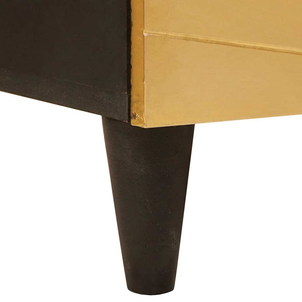 Sideboard 2 pcs Schwarz und Gold 60 x 33 x 75 cm