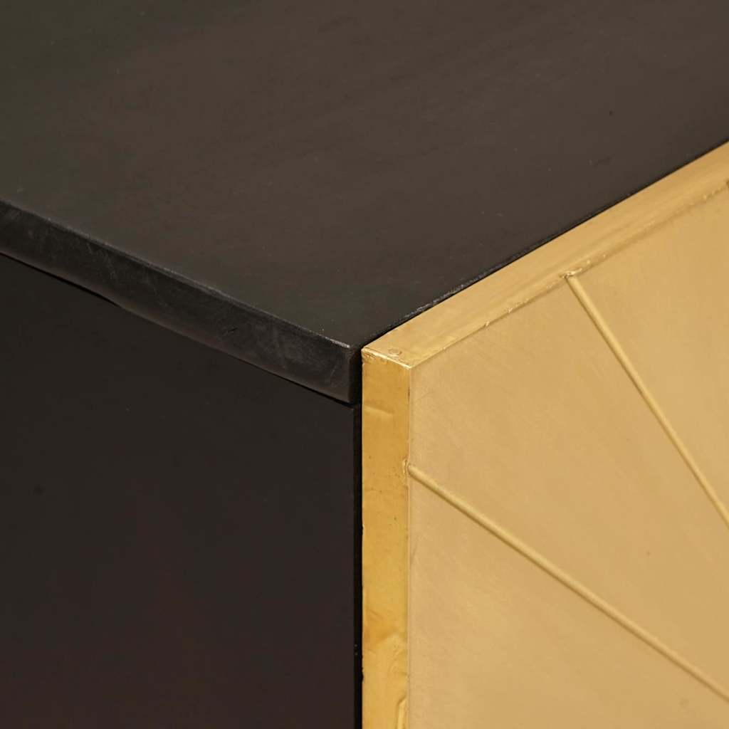 Sideboard 3 pcs Schwarz und Gold 60 x 33 x 75 cm