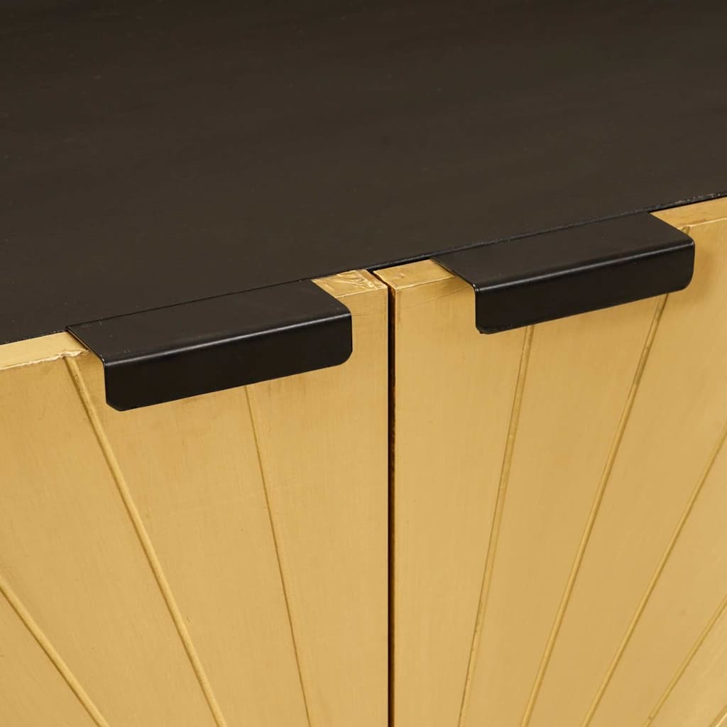 Sideboard 3 pcs Schwarz und Gold 60 x 33 x 75 cm