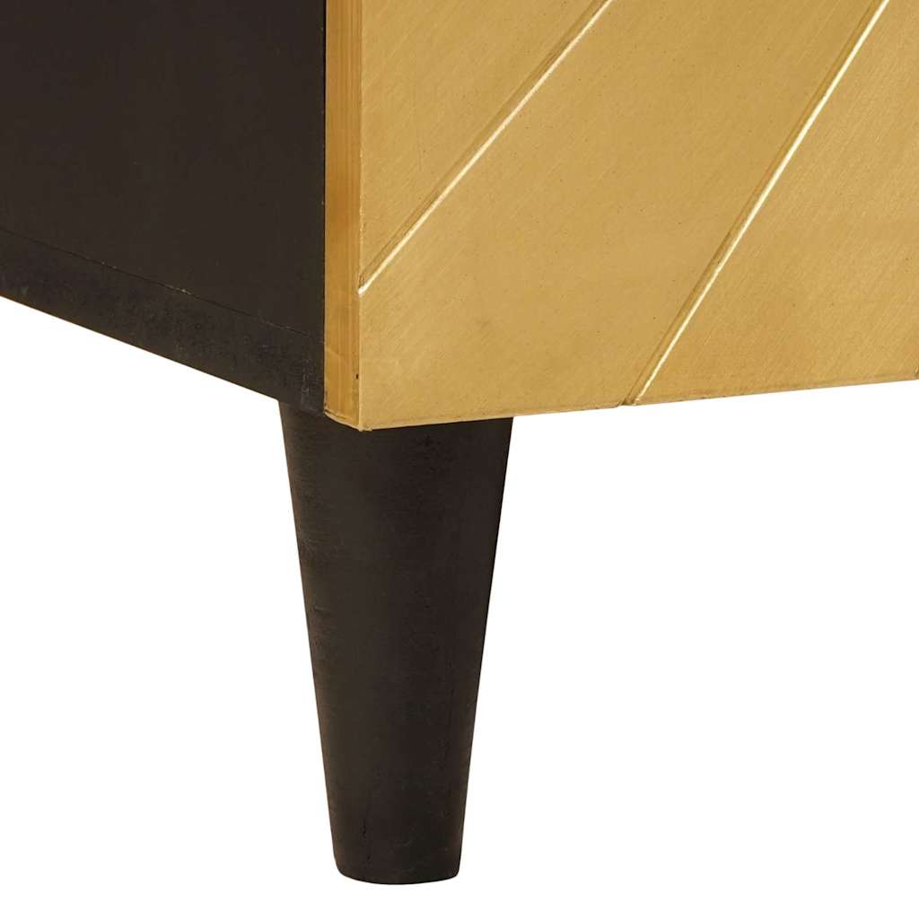 Sideboard 3 pcs Schwarz und Gold 60 x 33 x 75 cm