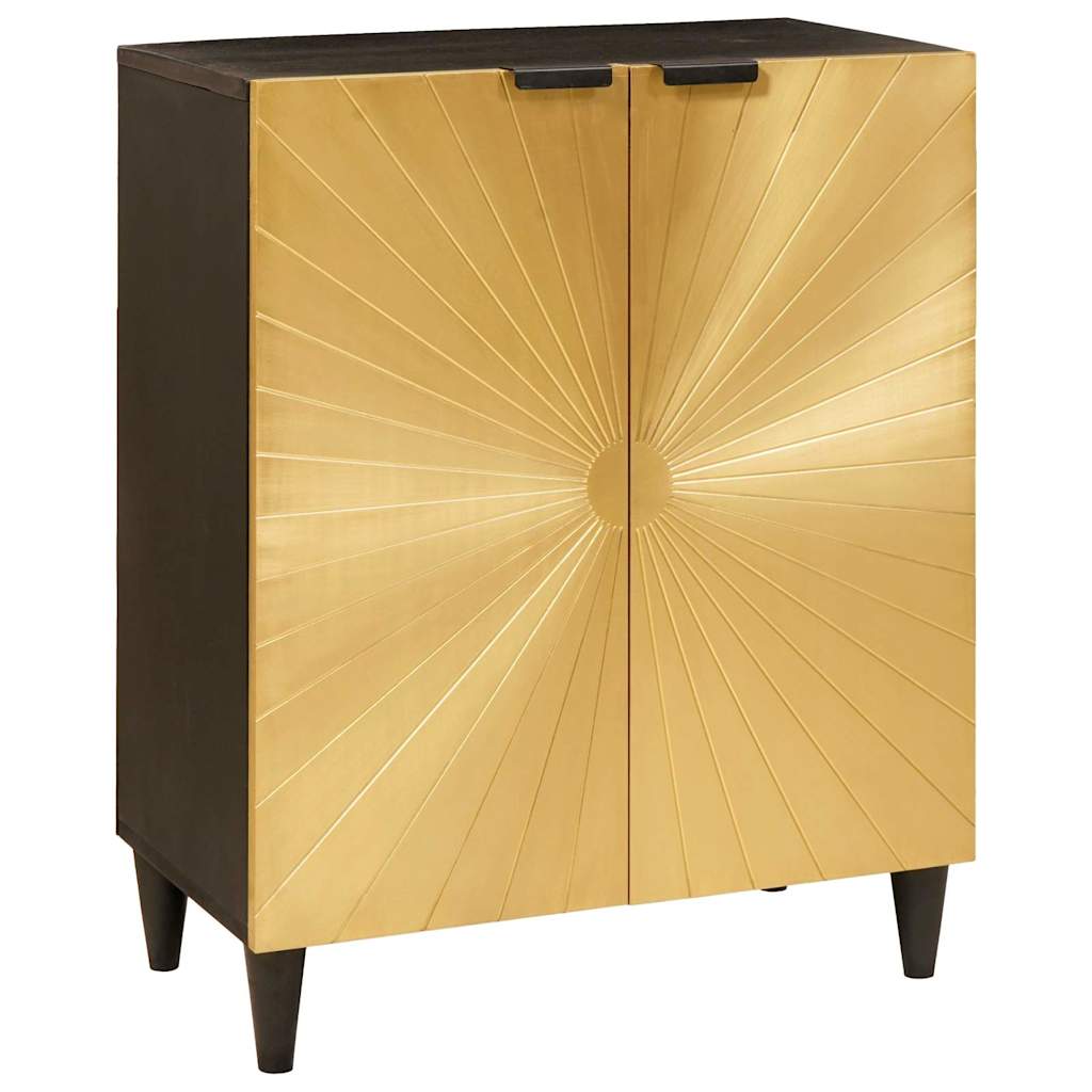 Sideboard 3 pcs Schwarz und Gold 60 x 33 x 75 cm