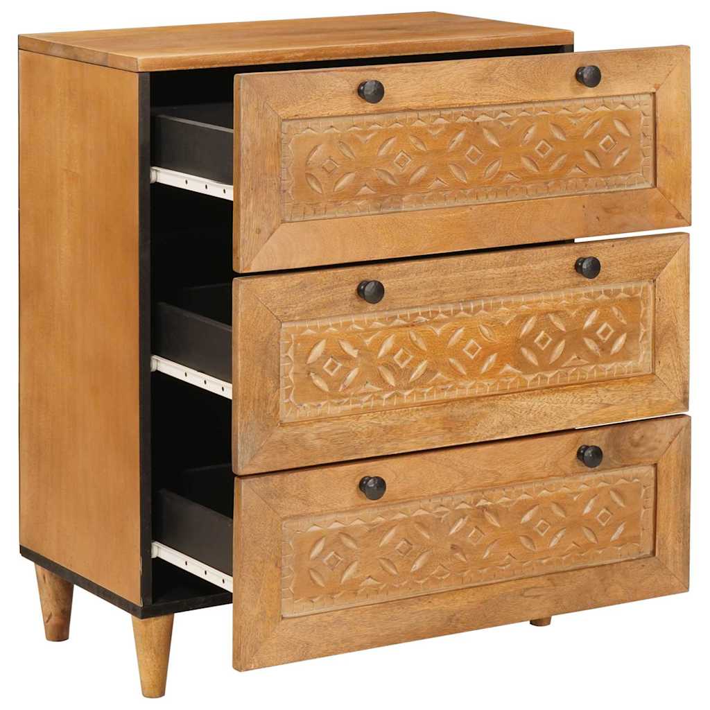 Sideboard 2 pcs Braun 60 x 33 x 75 cm massives Mangoholz