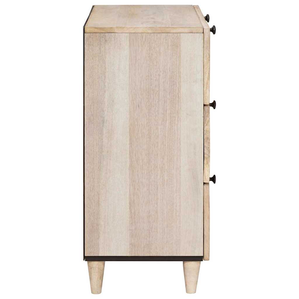 Sideboard 2 pcs Weiß 60 x 33 x 75 cm massives Mangoholz