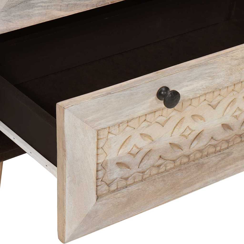Sideboard 3 pcs Weiß 60 x 33 x 75 cm massives Mangoholz