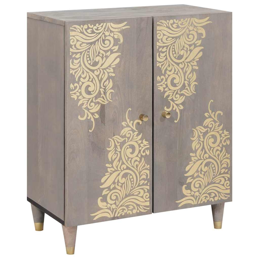Badezimmermöbel Set Floral 3 pcs Grau und Gold 180 x 33 x 75 cm