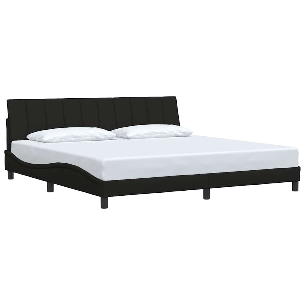 Bettgestell ohne Matratze "Hanko" Schwarz 200x200 cm Stoff
