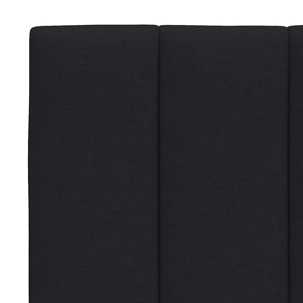 Bettgestell ohne Matratze "Hanko" Schwarz 200x200 cm Stoff