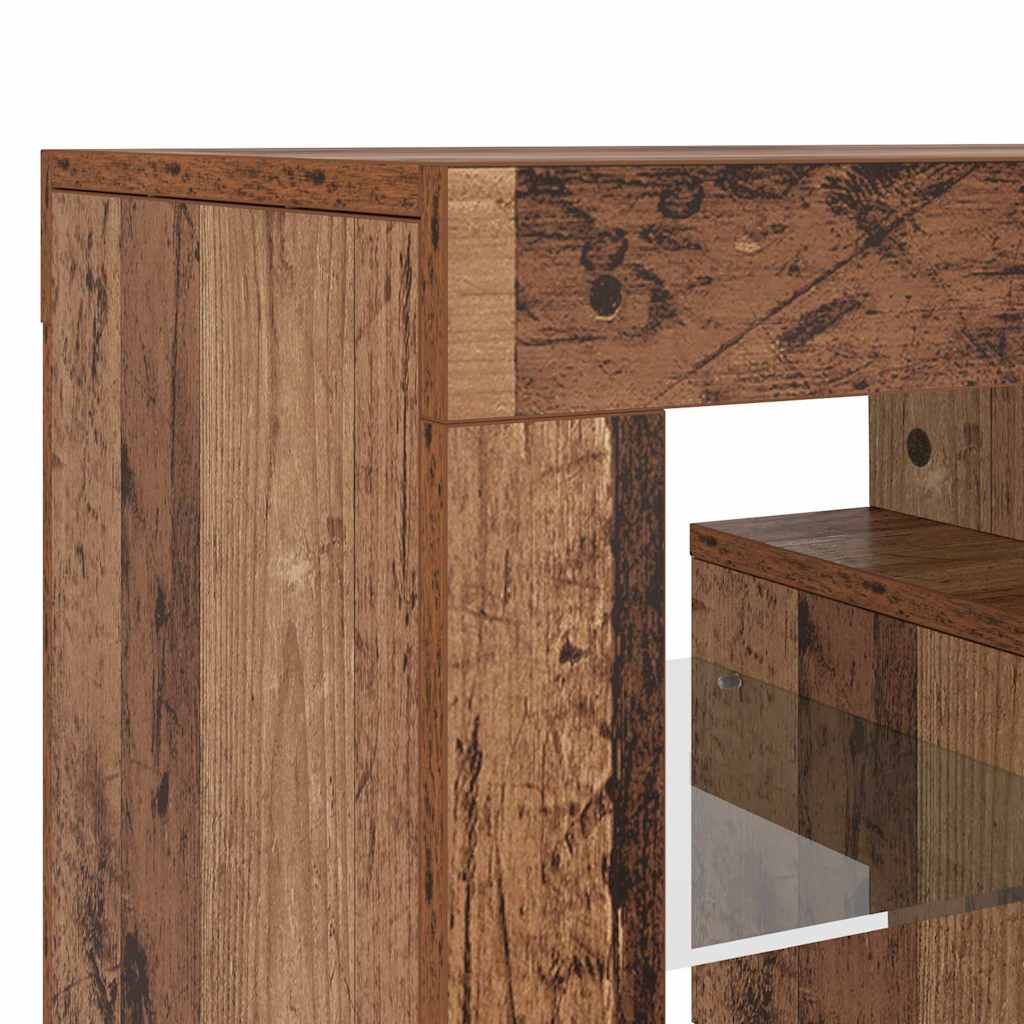 TV-Schrank mit LED Altholz-Optik 140x36,5x40 cm Holzwerkstoff