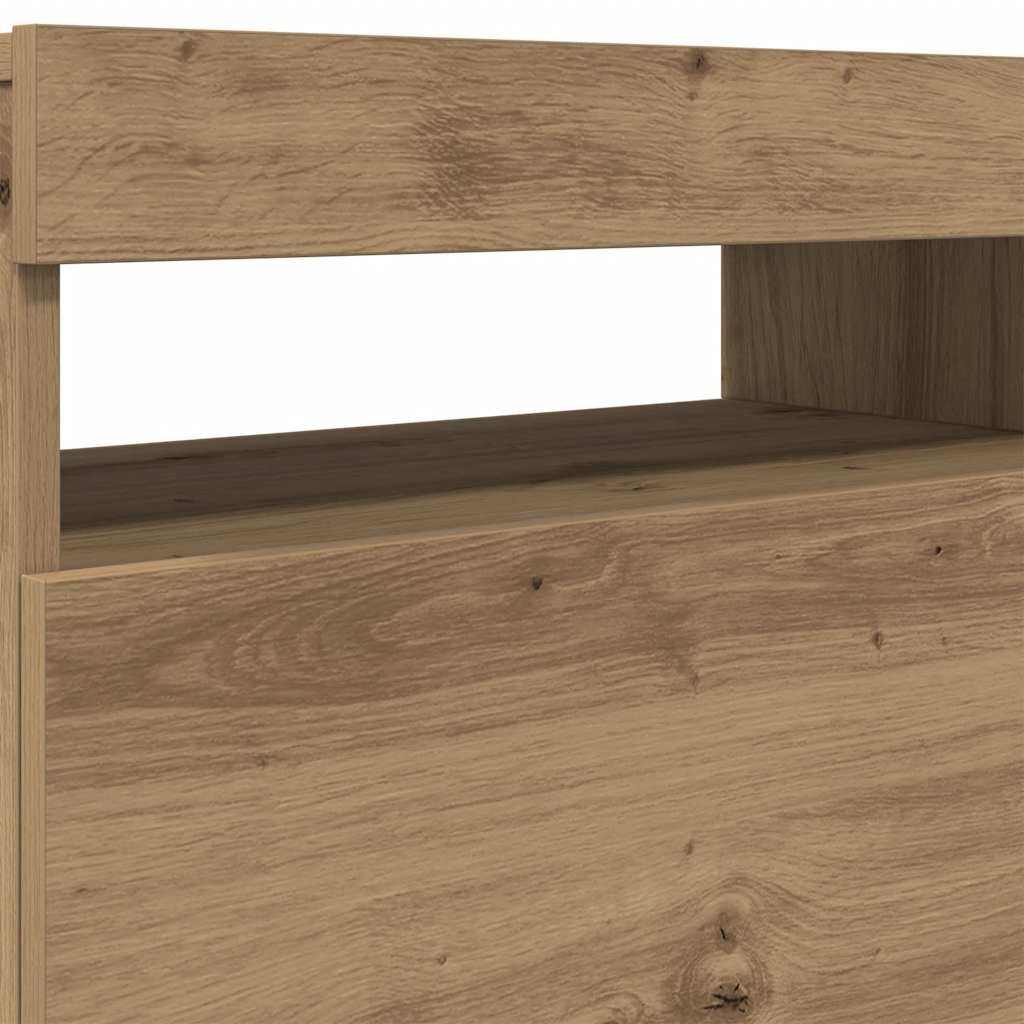 TV-Schrank mit LED Artisan-Eiche 120x35x40 cm Holzwerkstoff