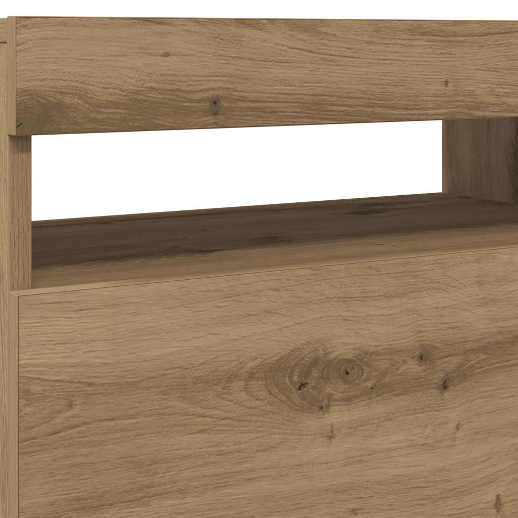 TV-Schrank mit LED-Leuchten Artisan-Eiche 60x35x40 cm