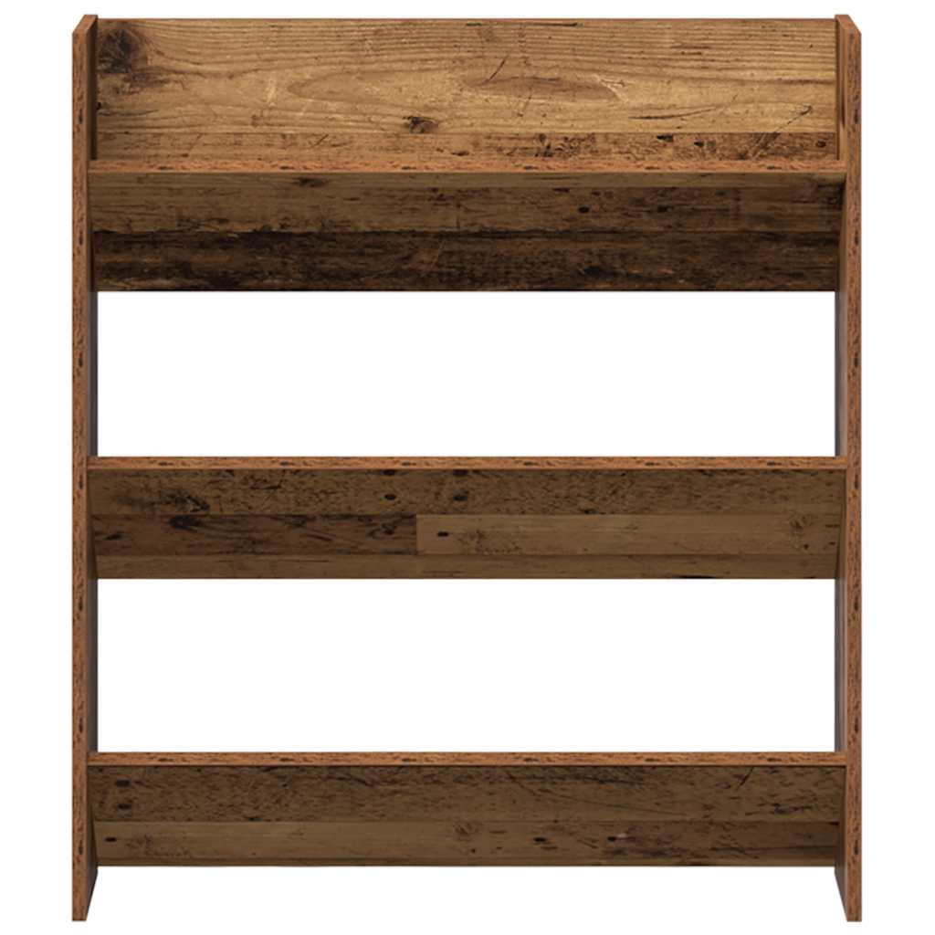 Schuhregal Wandmontage Altholz-Optik 80x18x90 cm Holzwerkstoff