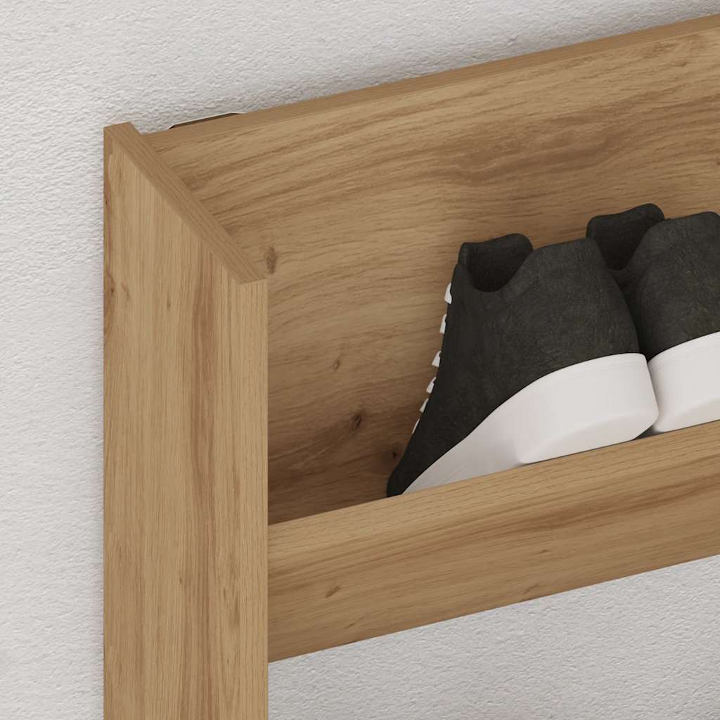 Wand-Schuhregal Artisan-Eiche 80x18x90 cm Holzwerkstoff
