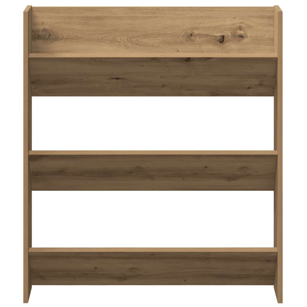 Wand-Schuhregal Artisan-Eiche 80x18x90 cm Holzwerkstoff