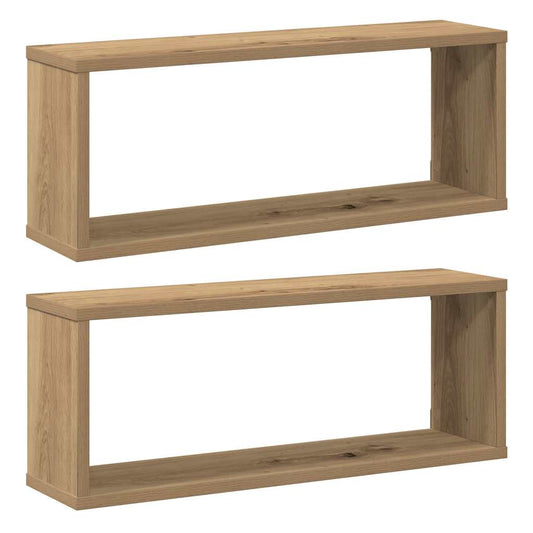 Würfel-Wandregale 2 Stk. Artisan-Eiche 60x15x23 Holzwerkstoff