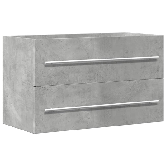 Waschbeckenunterschrank Beton Grau 80x38,5x48 cm