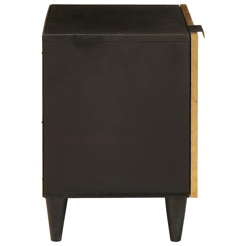 Nachttisch Schwarz und Gold 40 x 33.5 x 46 cm