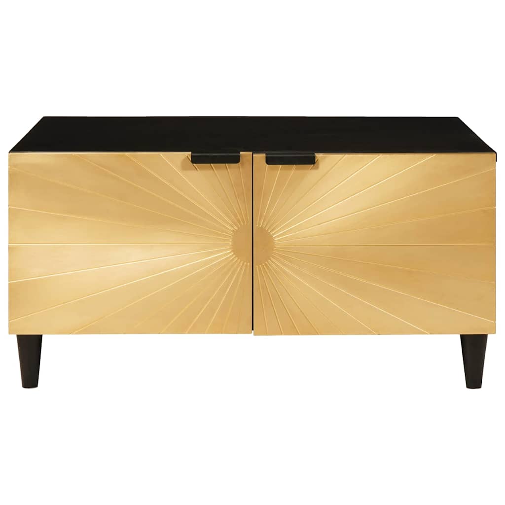 Couchtisch Schwarz und Gold 80 x 50 x 40 cm