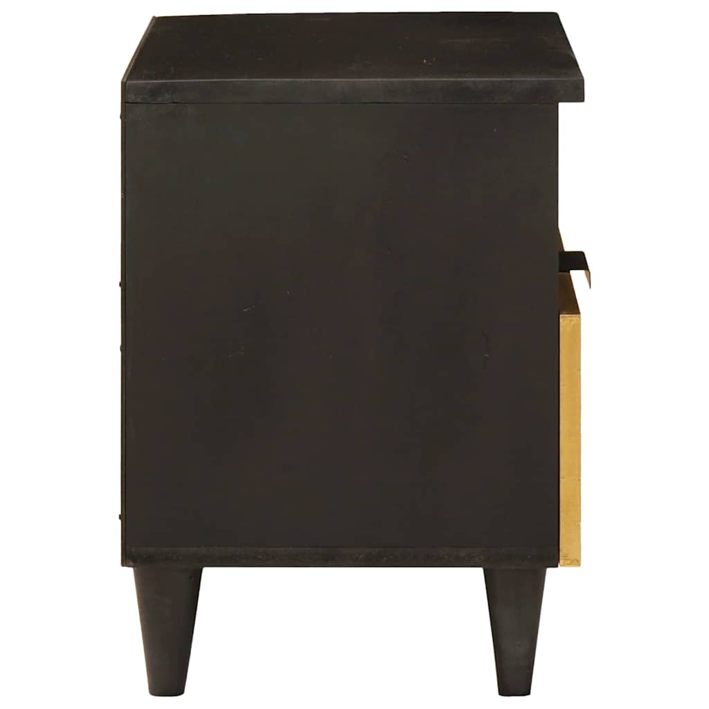 Nachttisch 2 pcs Schwarz und Gold 40 x 33 x 46 cm