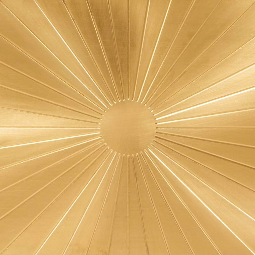 Couchtisch Schwarz und Gold 100 x 54 x 40 cm massives Mangoholz