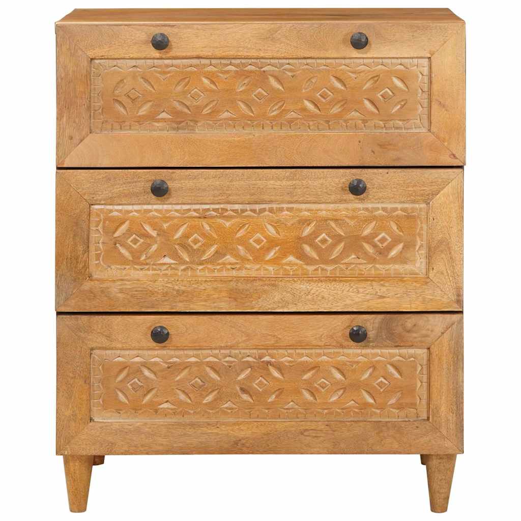 Sideboard Hellbraun 60 x 33 x 75 cm massives Mangoholz