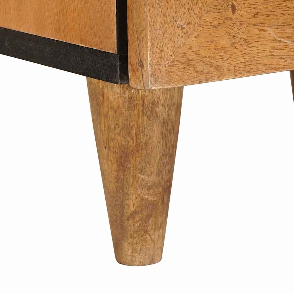 Nachttisch 2 pcs Hellbraun 40 x 33 x 46 cm massives Mangoholz