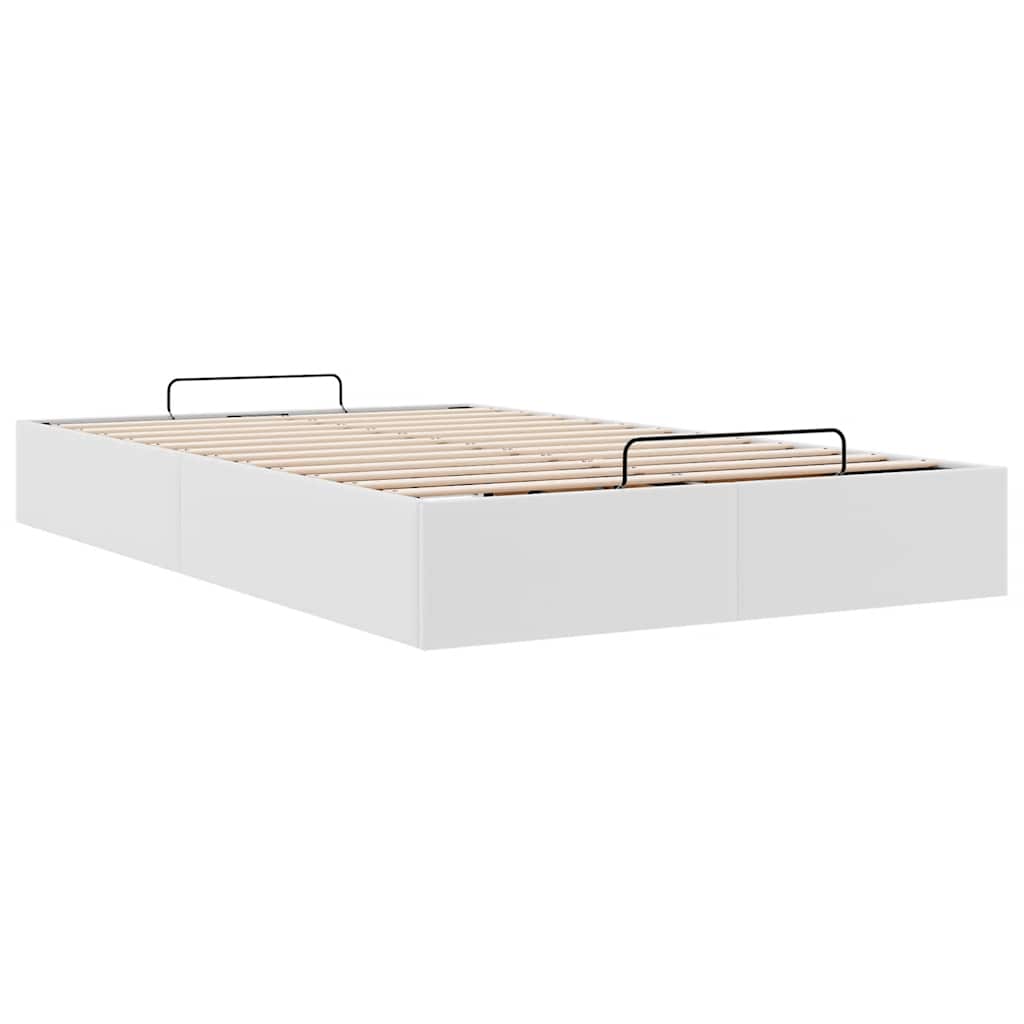 Ottoman-Bett ohne Matratze Weiß 120x190 cm Kunstleder