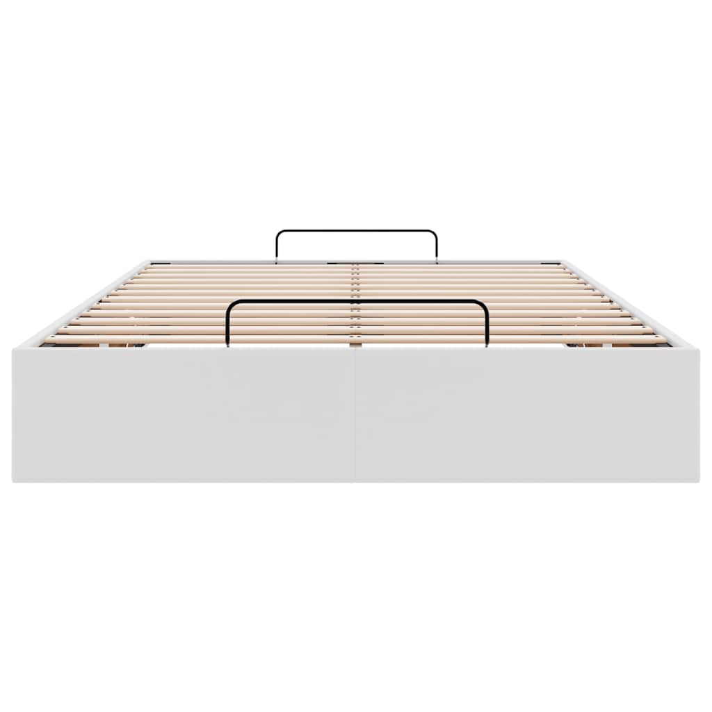 Ottoman-Bett ohne Matratze Weiß 120x190 cm Kunstleder