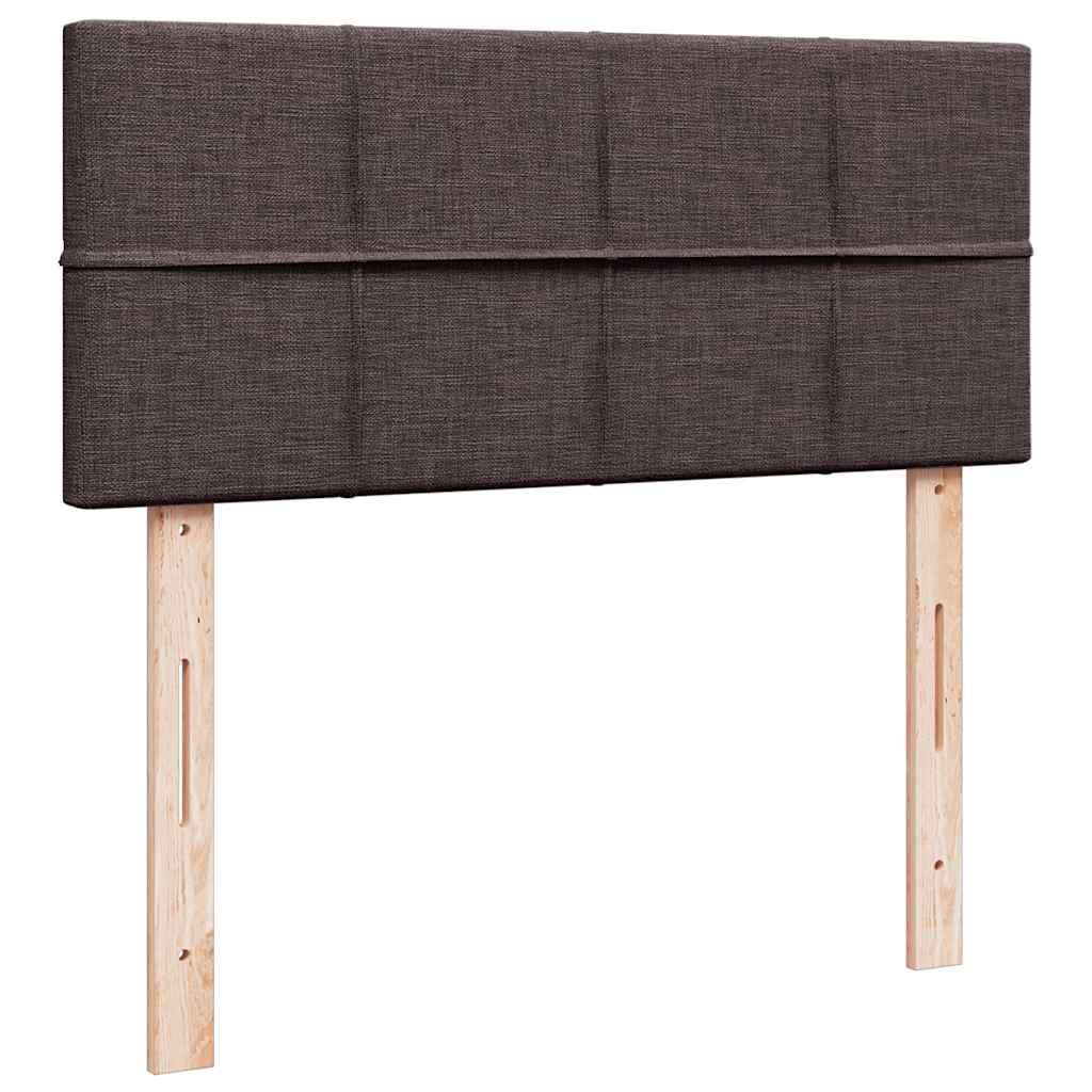 Ottoman-Bett mit Matratze & LEDs Dunkelbraun 120x190 cm Stoff