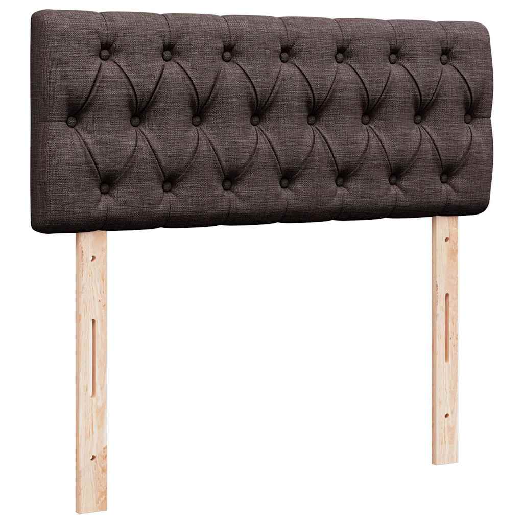 Ottoman-Bett mit Matratze & LEDs Dunkelbraun 120x190 cm Stoff