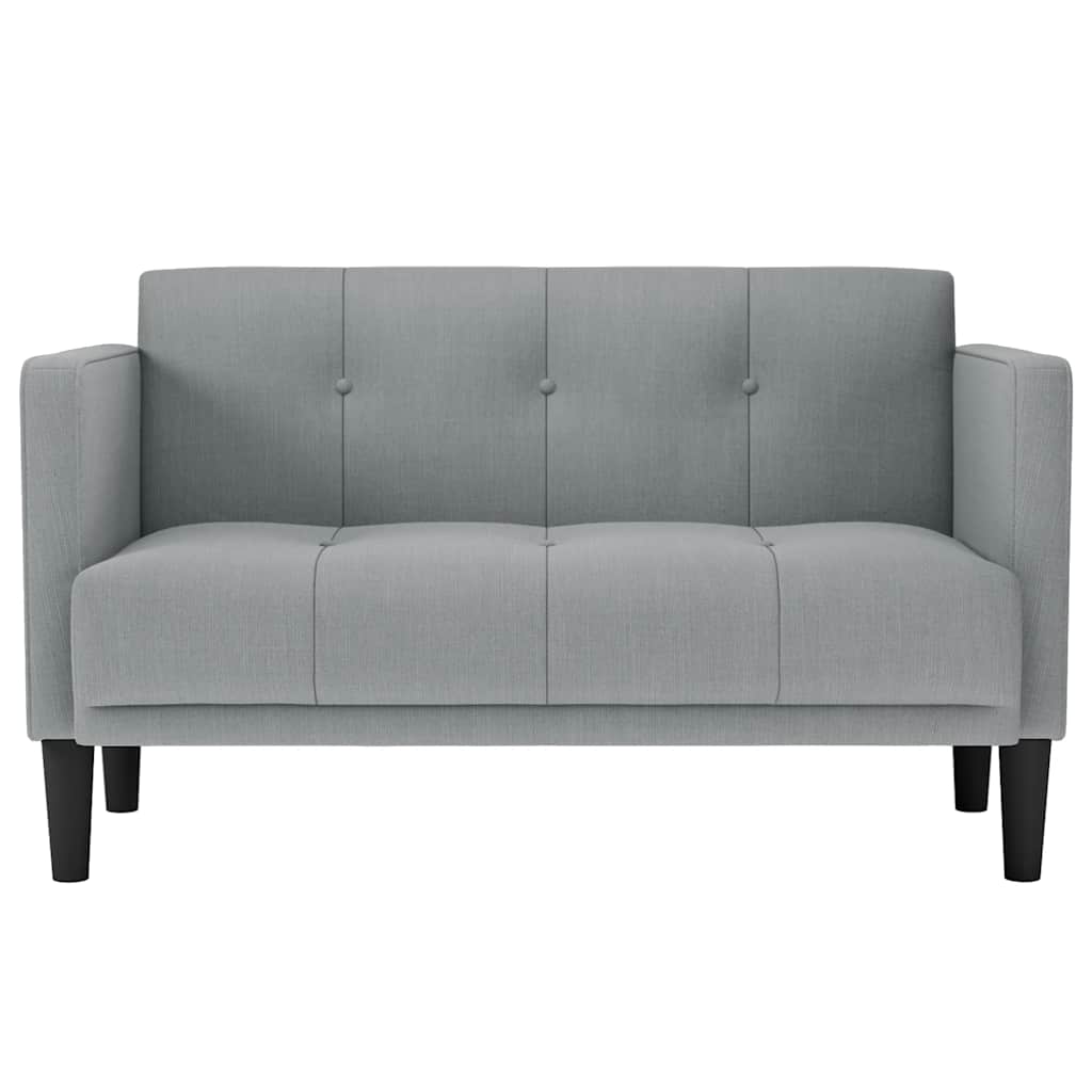 Zweisitzer-Sofa Hellgrau 111 cm Stoff