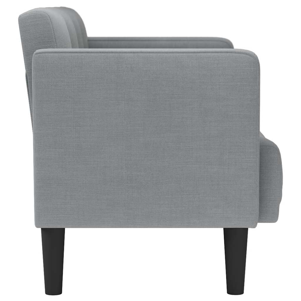 Zweisitzer-Sofa Hellgrau 111 cm Stoff