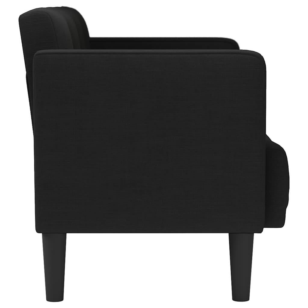 Zweisitzer-Sofa Schwarz 111 cm Stoff