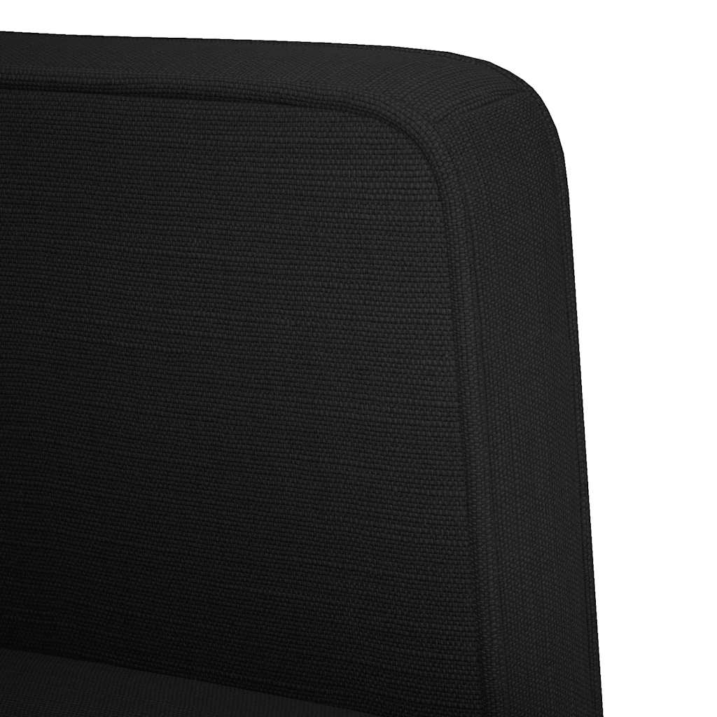 Zweisitzer-Sofa Schwarz 111 cm Stoff