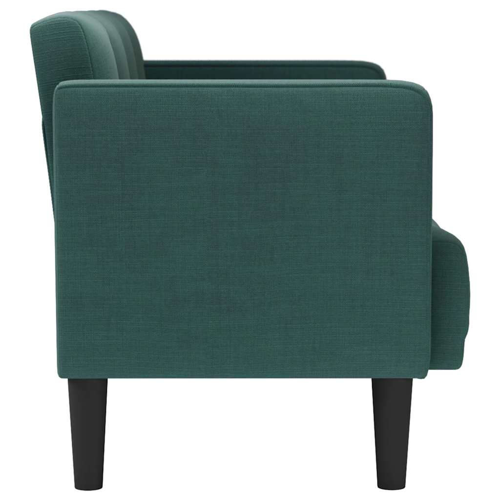 Zweisitzer-Sofa Dunkelgrün 111 cm Stoff