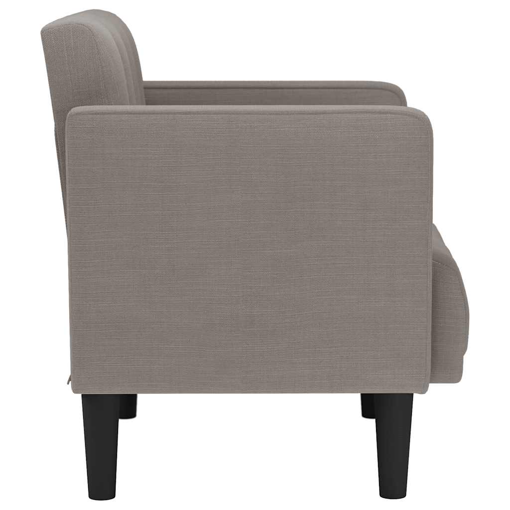 Zweisitzer-Sofa Taupe 111 cm Stoff