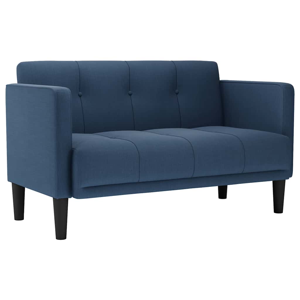 Zweisitzer-Sofa Blau 111 cm Stoff