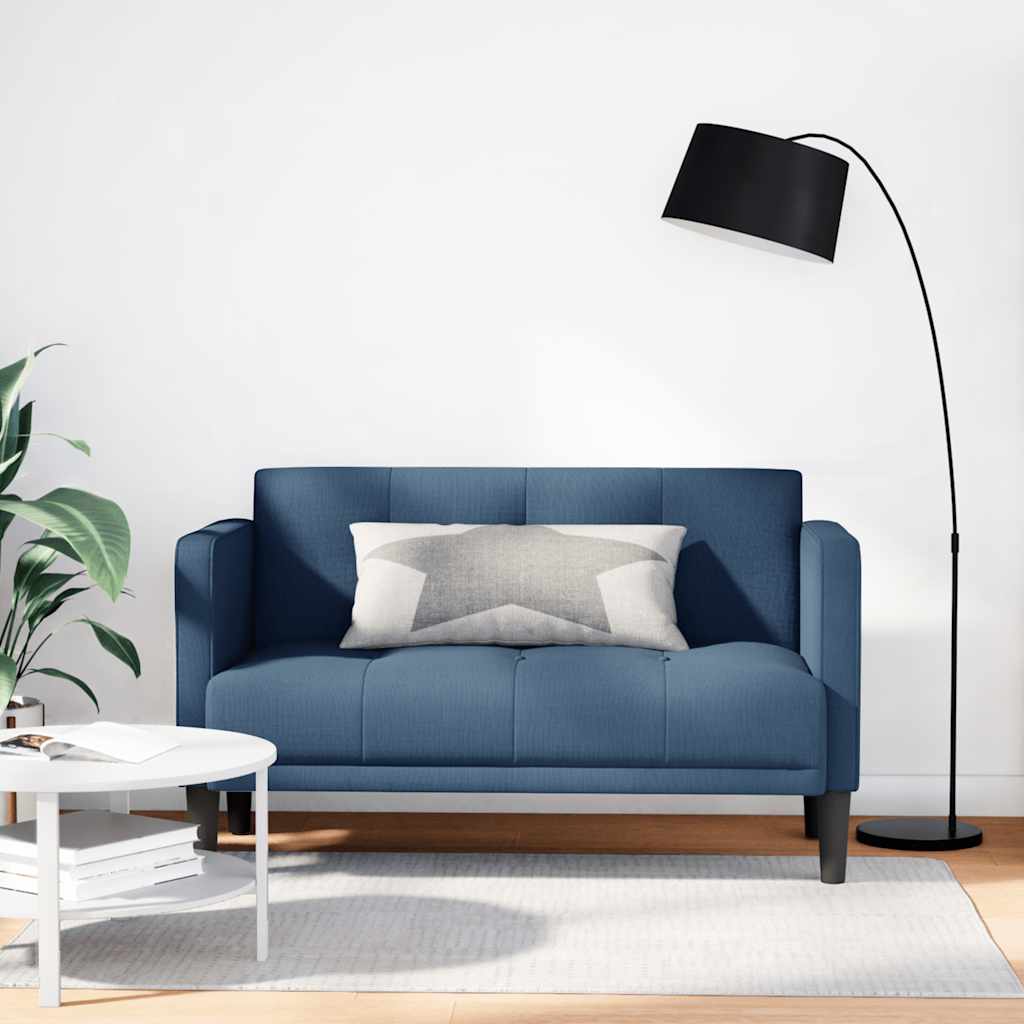 Zweisitzer-Sofa Blau 111 cm Stoff