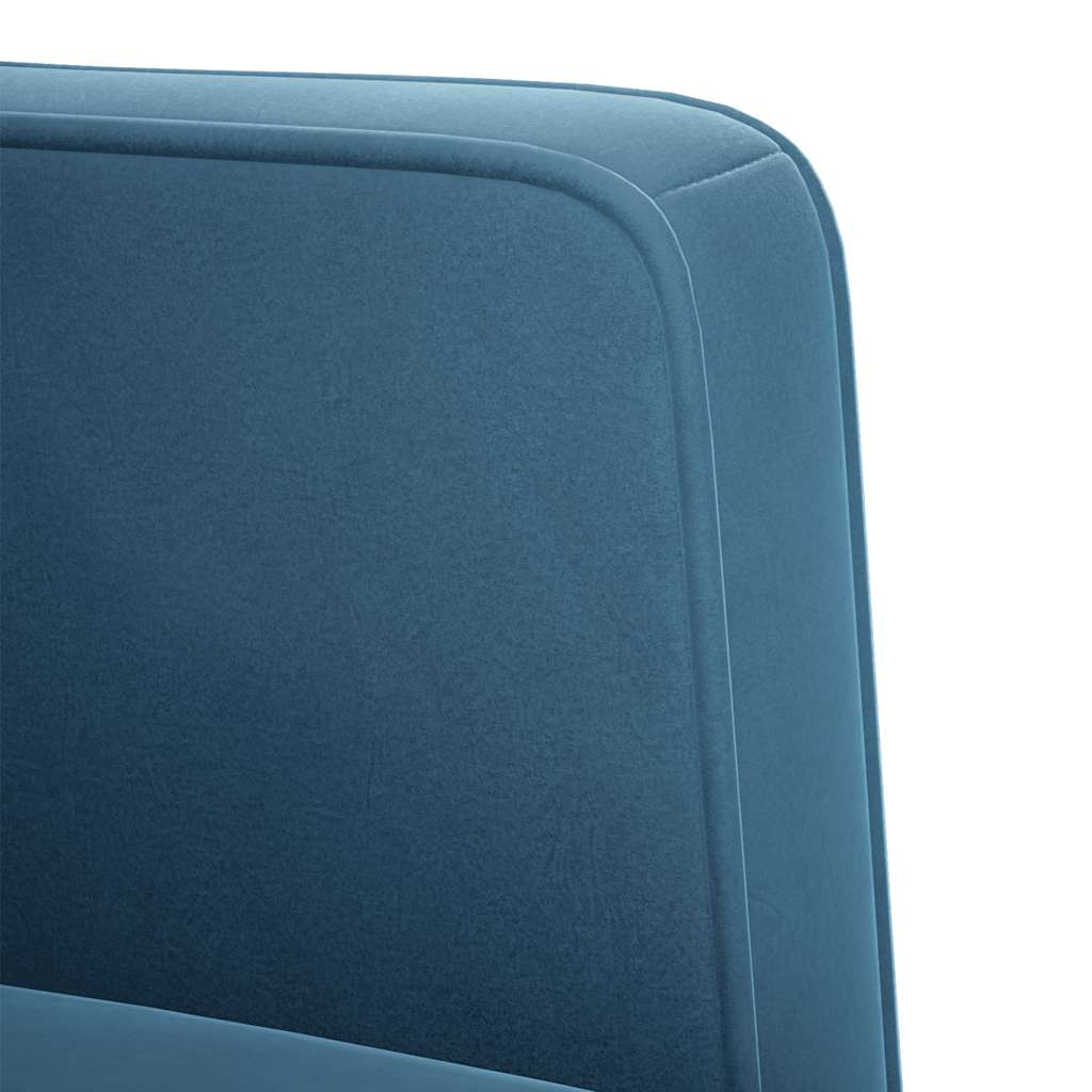 Zweisitzer-Sofa Blau 111 cm Samt