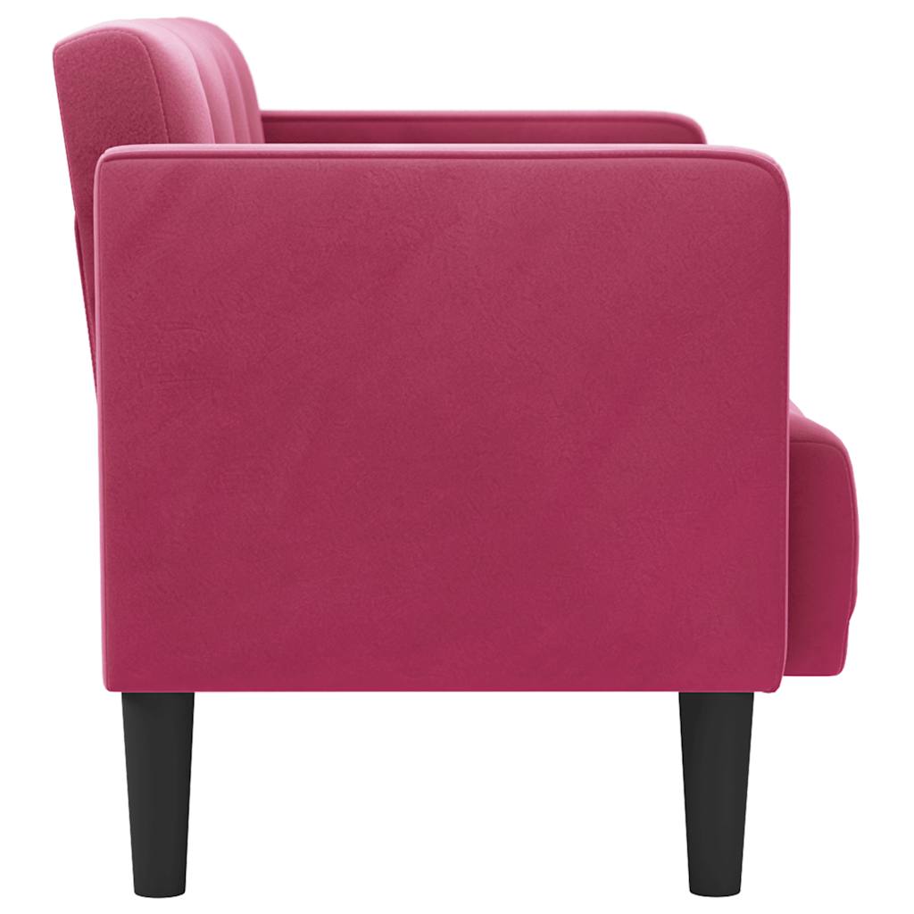 Zweisitzer-Sofa Weinrot 111 cm Samt