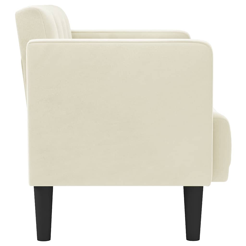 Zweisitzer-Sofa Creme 111 cm Samt