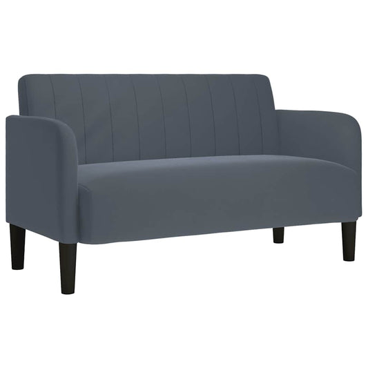 Zweisitzer-Sofa Dunkelgrau 109 cm Samt
