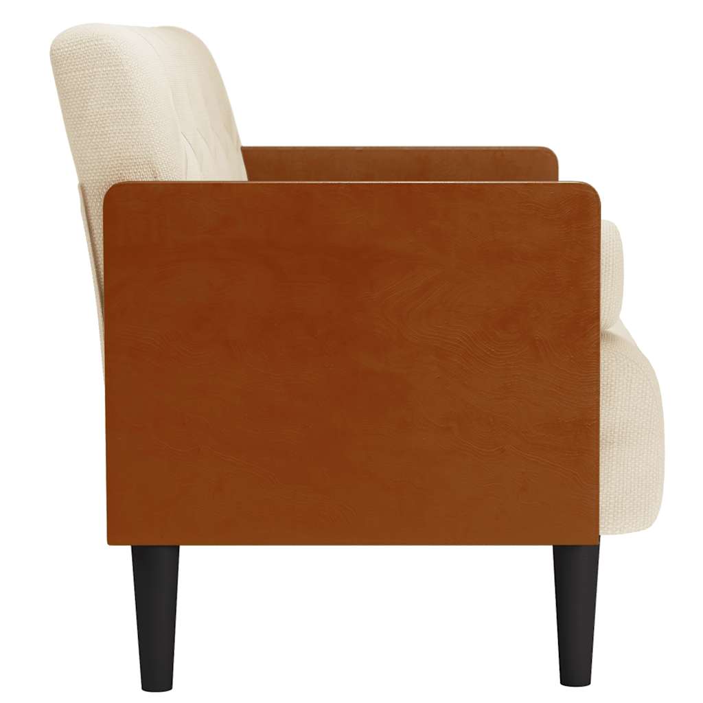 Zweisitzer-Sofa mit Nackenrollen 110 cm Leinen