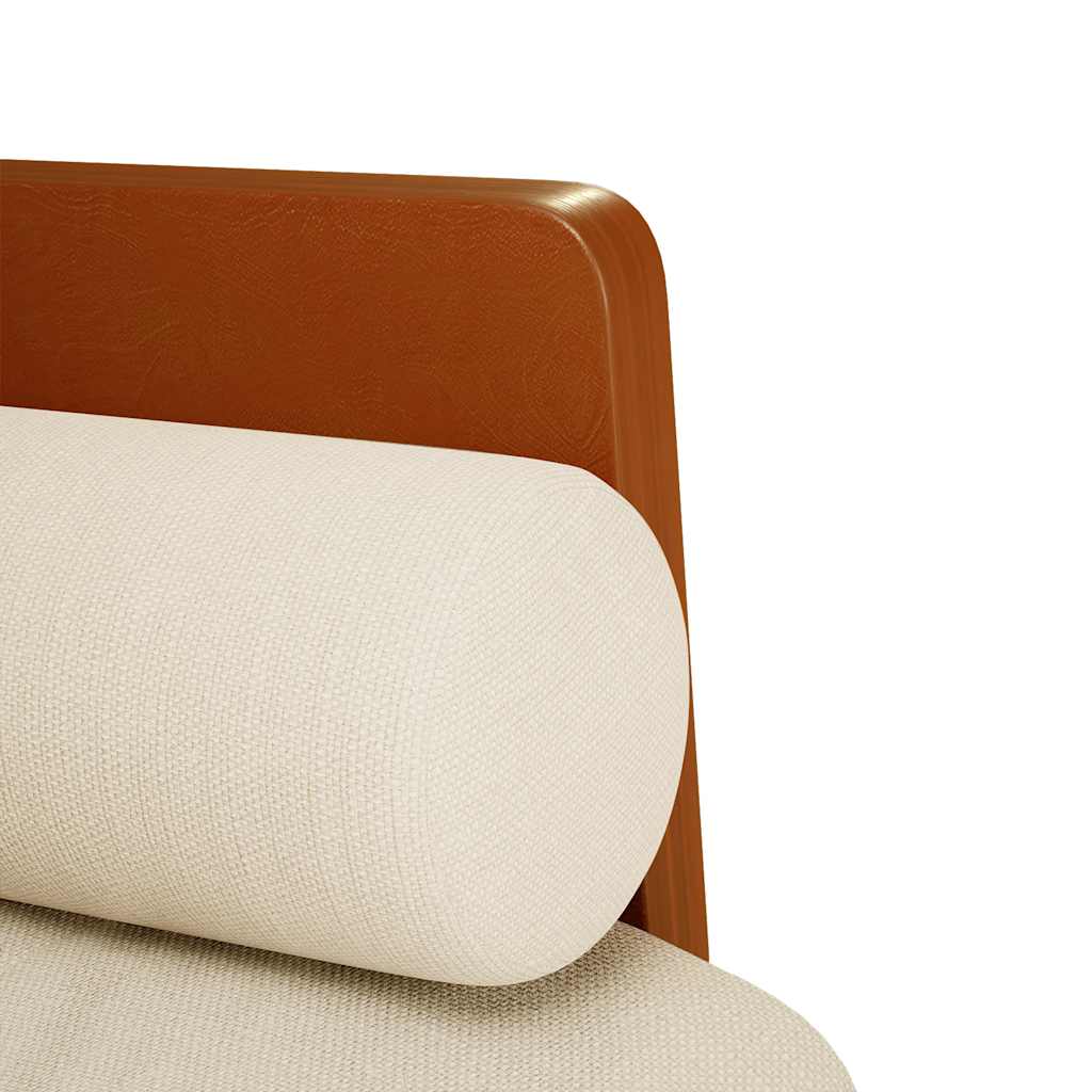 Zweisitzer-Sofa mit Nackenrollen 110 cm Leinen