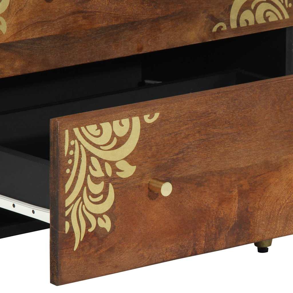 Sideboard Braun 60 x 33.5 x 75 cm Massivholz Mango