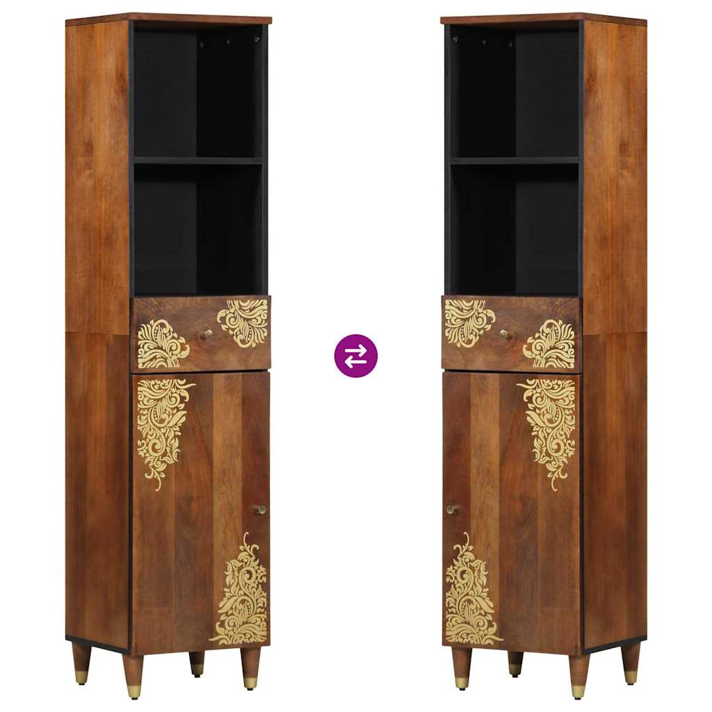 Sideboard Honigbraun 38 x 33,5 x 160 cm Massivholz Mango