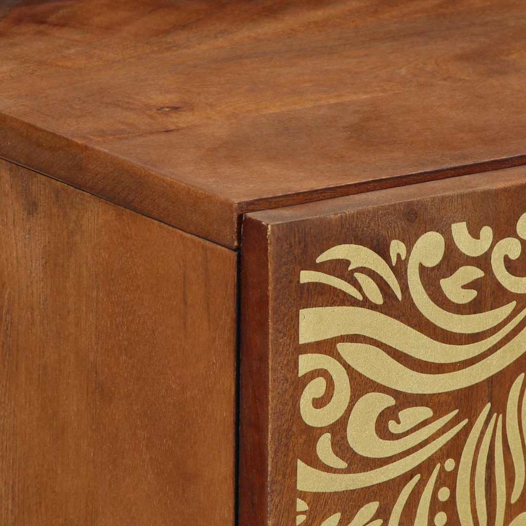 Sideboard mit Regal Braun 40 x 33.5 x 75 cm Massivholz Mango