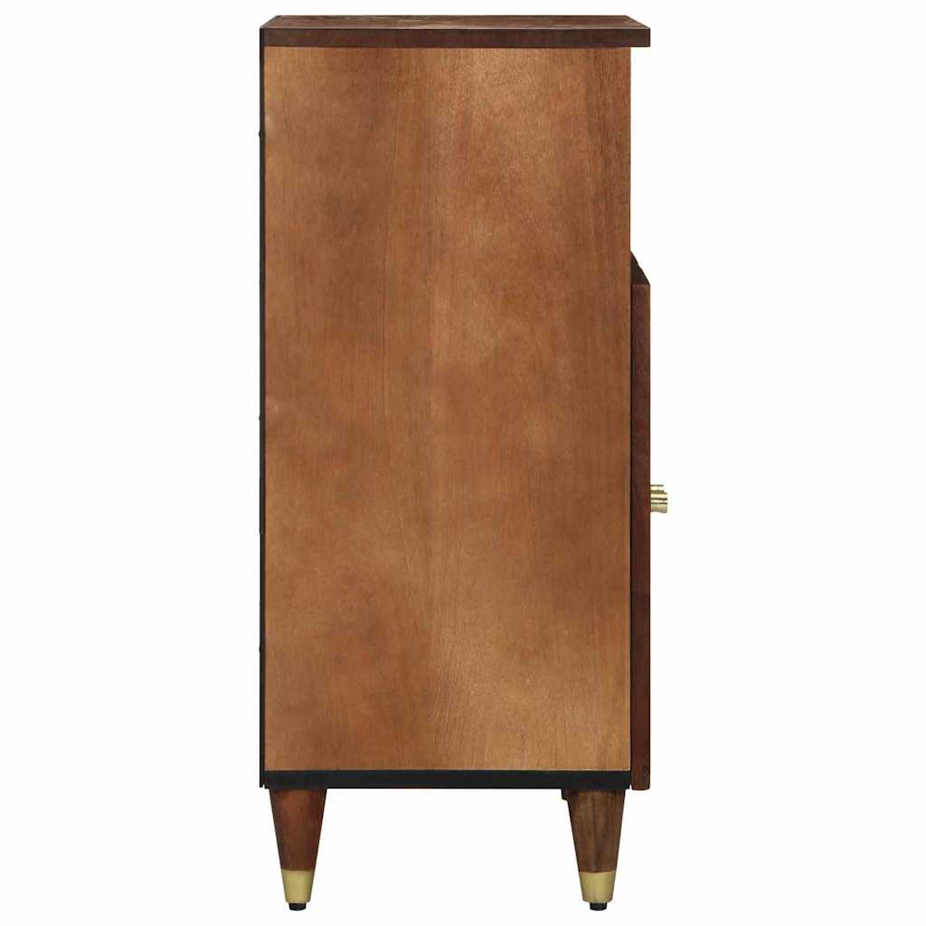 Sideboard mit Regal Braun 60 x 33.5 x 75 cm Massivholz Mango