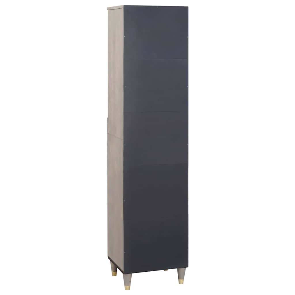 Sideboard Grau 38 x 33,5 x 160 cm Massivholz Mango