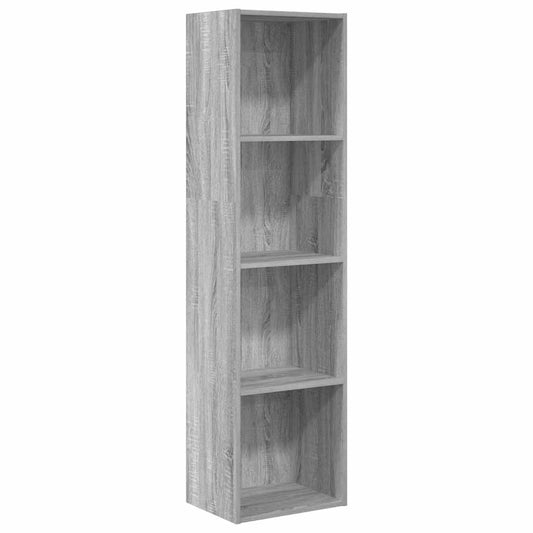 Bücherregal Grau Sonoma 40x30x152 cm Holzwerkstoff